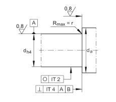 推力角接触球轴承 ZKLN4075-2RS-2AP, 配对，双向，两侧唇密封