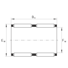 滚针及保持架组件 K60X66X33-ZW, 根据 DIN 5405-1/ ISO 3030 标准，双列