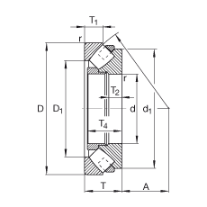 推力调心滚子轴承 294/710-E-MB, 根据 DIN 728/ISO 104 标准的主要尺寸，单向，可分离