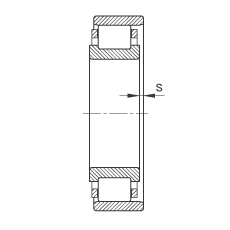 圆柱滚子轴承 N324-E-M1, 根据 DIN 5412-1 标准的主要尺寸, 非定位轴承, 可分离, 带保持架