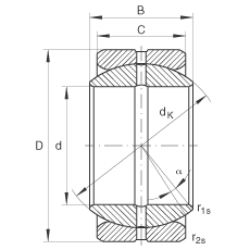 关节轴承 GE57-ZO, 根据 DIN ISO 12 240-1 标准，英制尺寸，需维护