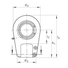液压杆端轴承 GIHRK110-DO, 根据 DIN ISO 12 240-4 标准，带右旋螺纹夹紧装置，需维护