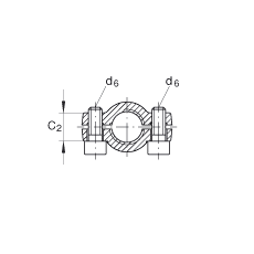 液压杆端轴承 GIHNRK16-LO, 根据 DIN ISO 12 240-4 标准，带右旋螺纹夹紧装置，需维护
