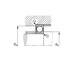 主轴轴承 B71914-C-T-P4S, 调节，成对安装，接触角 α = 15°，限制公差