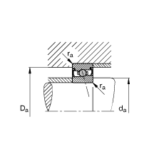 主轴轴承 HCS71909-C-T-P4S, 调节，成对安装，接触角 α = 15°，两侧唇密封，非接触，限制公差