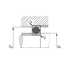 主轴轴承 HCB7217-E-T-P4S, 调节，成对或单元安装，接触角 α = 25°，陶瓷球，限制公差