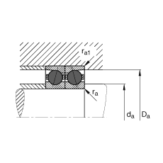 主轴轴承 HCB7226-E-T-P4S, 调节，成对或单元安装，接触角 α = 25°，陶瓷球，限制公差