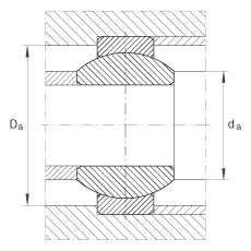 关节轴承 GE12-FO, 根据 DIN ISO 12 240-1 标准，需维护