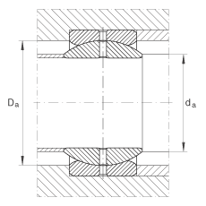 关节轴承 GE25-ZO, 根据 DIN ISO 12 240-1 标准，英制尺寸，需维护