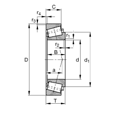 圆锥滚子轴承 K387-A-382-A, 英制尺寸，可分离，调节或成对