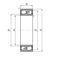 调心滚子轴承 F-803022.PRL, 两侧唇密封，用于连铸加工